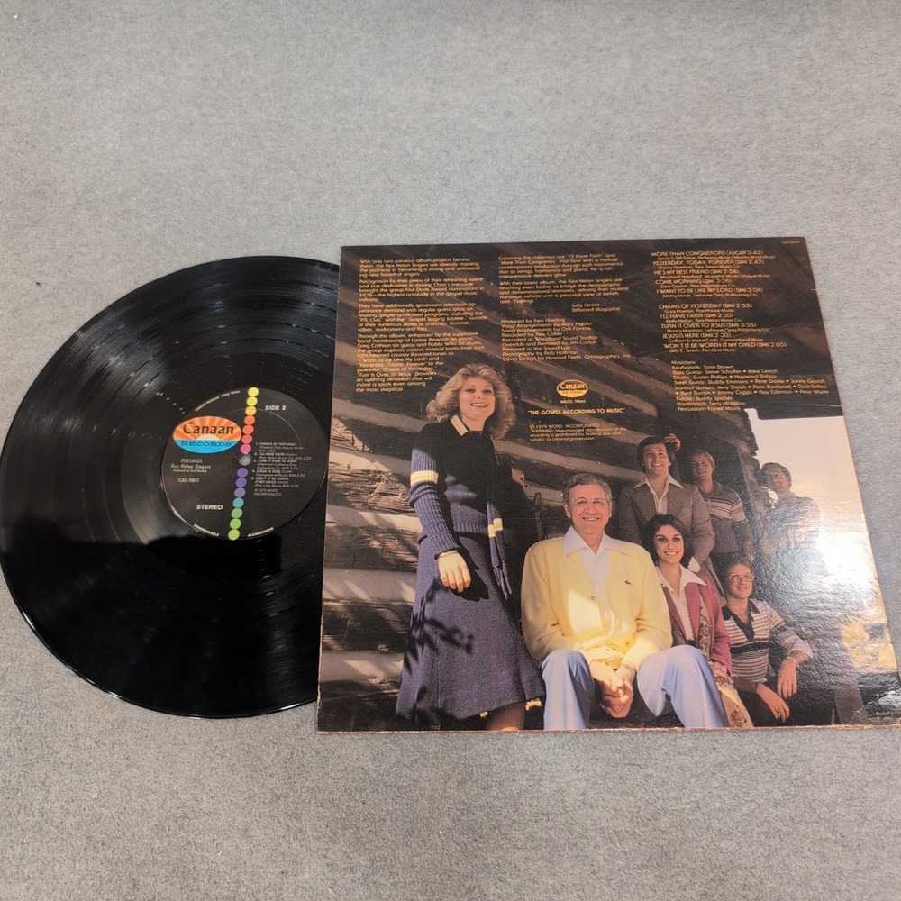 Rex Nelon Singers Feelings Vinyl LP Canaan Records CAS-9841 Gospel 1979 33 RPM - Picture 2 of 2